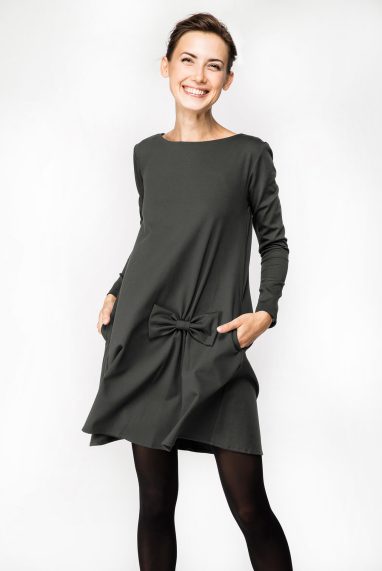 LeMuse gray-green KISS dress