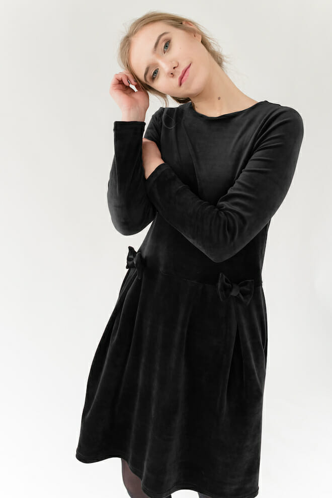 LeMuse black MADMUAZEL velvet dress