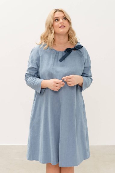 Light blue FRENCH PLUS linen dress