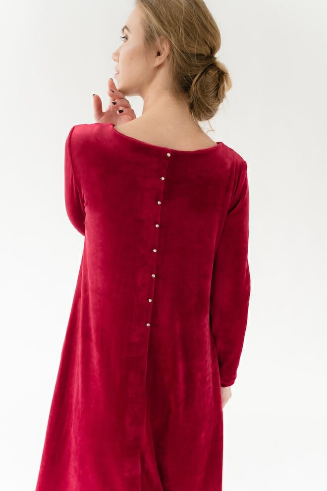 Red velvet CALMNESS dress